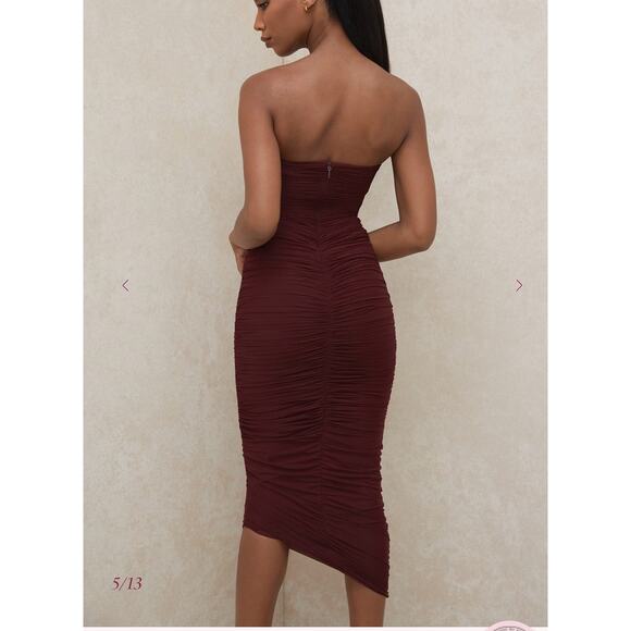 House of CB Sasha Raisin Midi Dress Size Medium 2350 - Picture 3 of 13